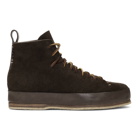 Feit Brown Suede Hand Sewn High Sneakers