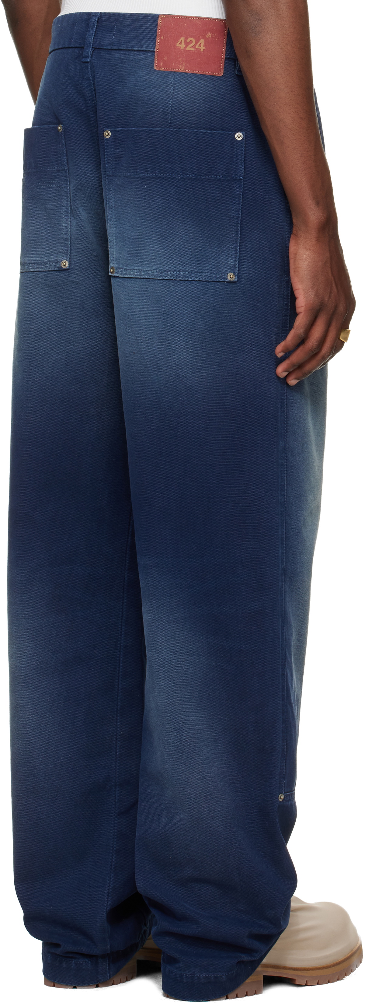 424 Navy Work Trousers
