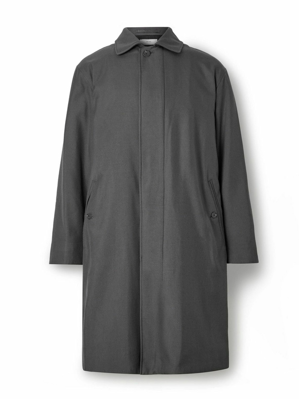 Photo: ATON - Padded Silk-Twill Jacket - Gray