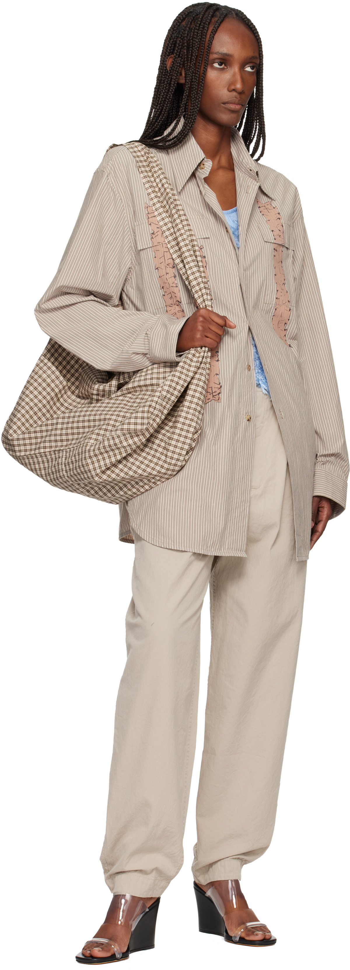 SC103 SSENSE Exclusive Brown & Beige Cocoon Tab Bag
