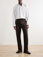 De Bonne Facture - Lounge Straight-Leg Wool Drawstring Trousers - Brown