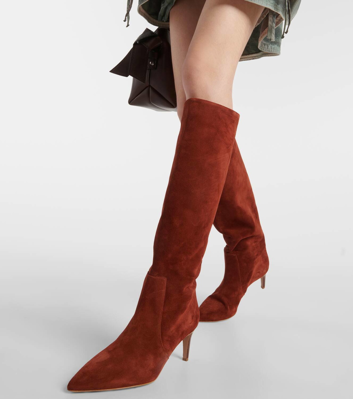 ロングブーツ PARIS TEXAS Slate Suede Esther Boots Esther 75 suede boots in black - Paris Texas | Mytheresa