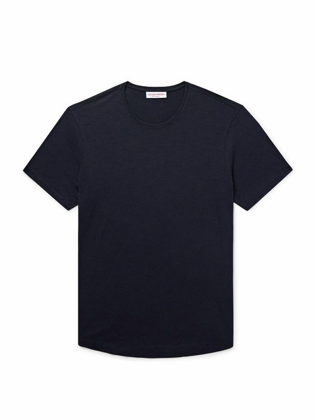 Photo: Orlebar Brown - OB-T Slim-Fit Merino Wool-Jersey T-Shirt - Blue