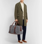 Brunello Cucinelli - Leather-Trimmed Wool Holdall - Gray