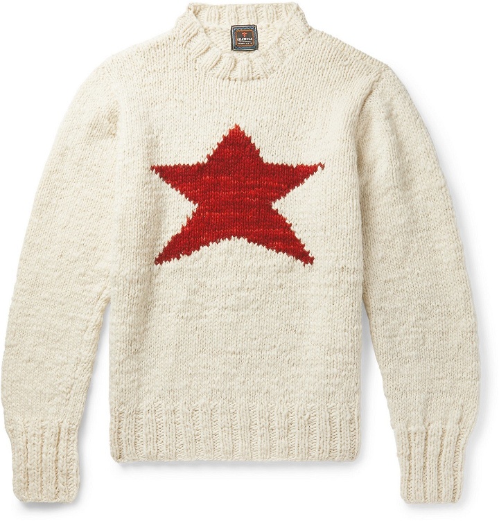 Photo: Monitaly - Chamula Star-Intarsia Merino Wool Sweater - Neutrals