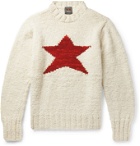 Monitaly - Chamula Star-Intarsia Merino Wool Sweater - Neutrals