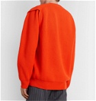 Bottega Veneta - Panelled Ribbed Cashmere-Blend Sweater - Orange