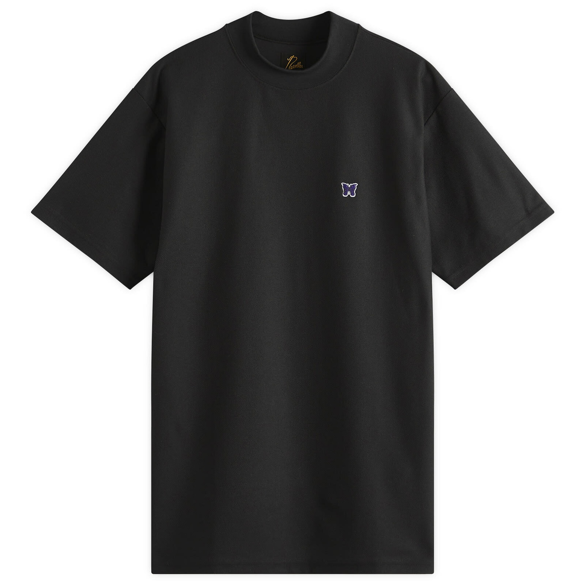 Needles Women's Mock Neck T-Shirt in Black