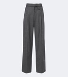 Max Mara Belted cashmere-blend wide-leg pants