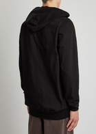 Rick Owens Cotton Hooded Sweatshirt Black