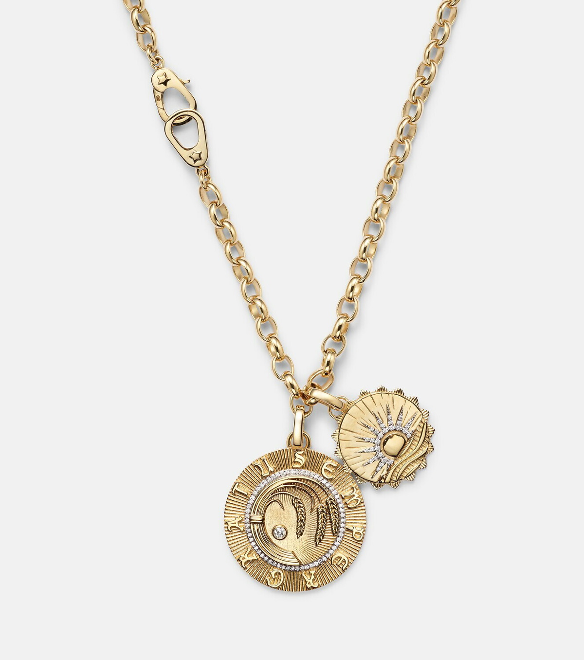 FoundRae Infinite Gratitude & New Beginnings 18kt gold necklace with diamonds