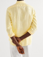 Altea - Bond Garment-Dyed Linen Shirt - Yellow