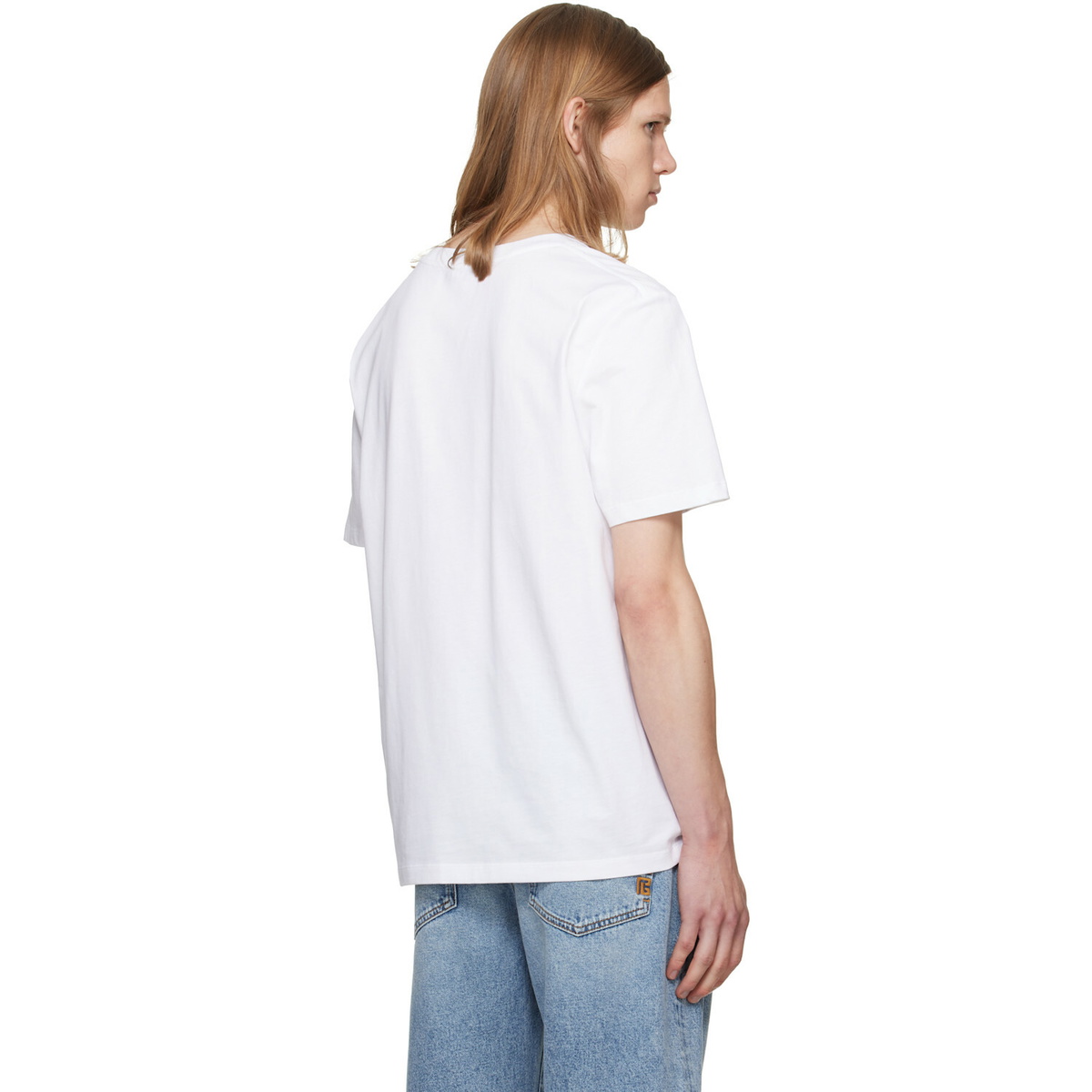 BALMAIN White 'Balmain Paris' Print T-shirt