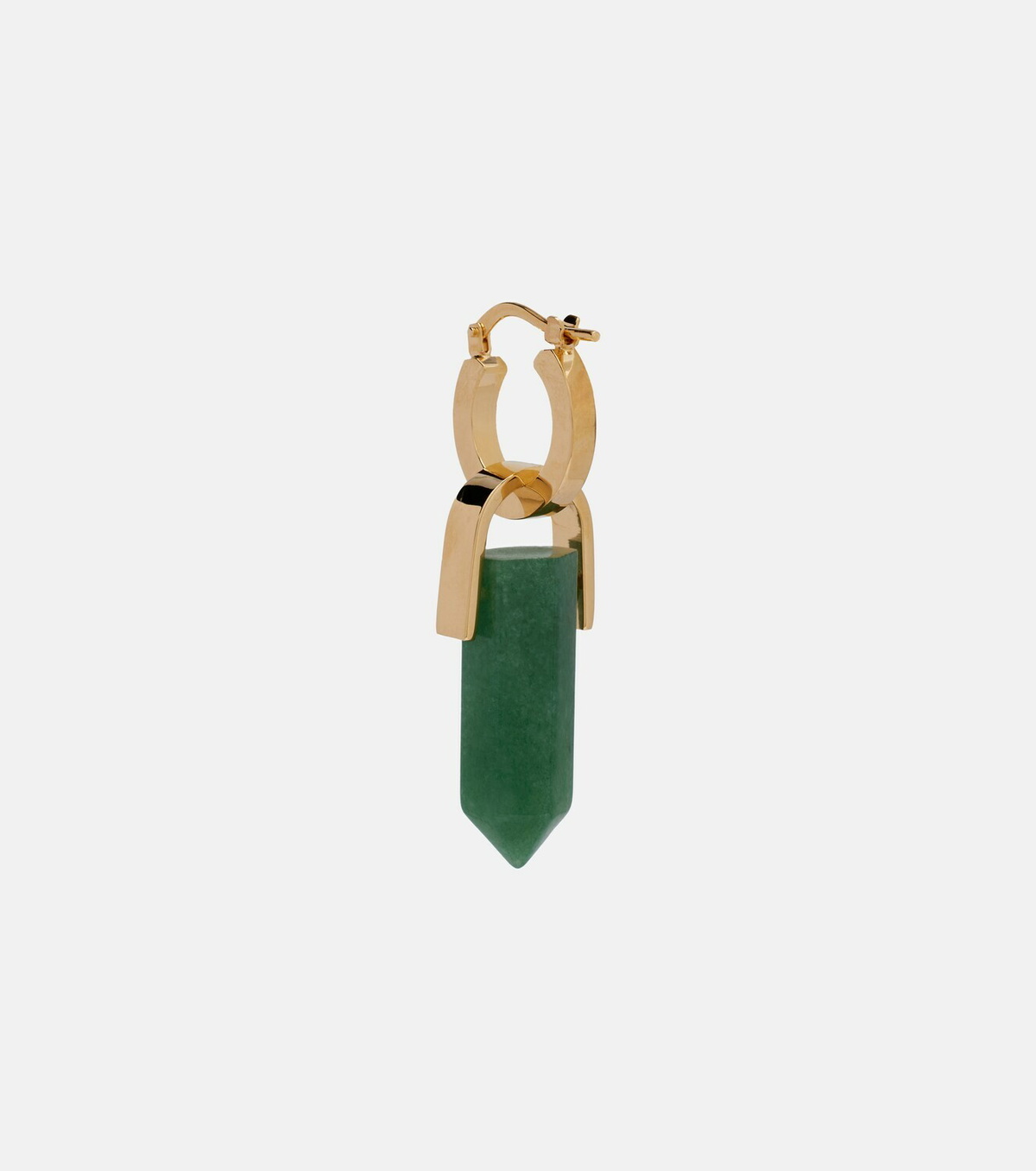 La DoubleJ Pillar embellished gold-plated earrings