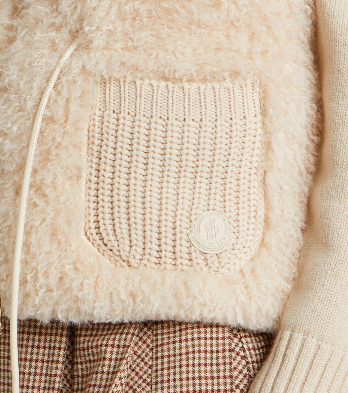 Moncler Shearling and cashmere down vest
