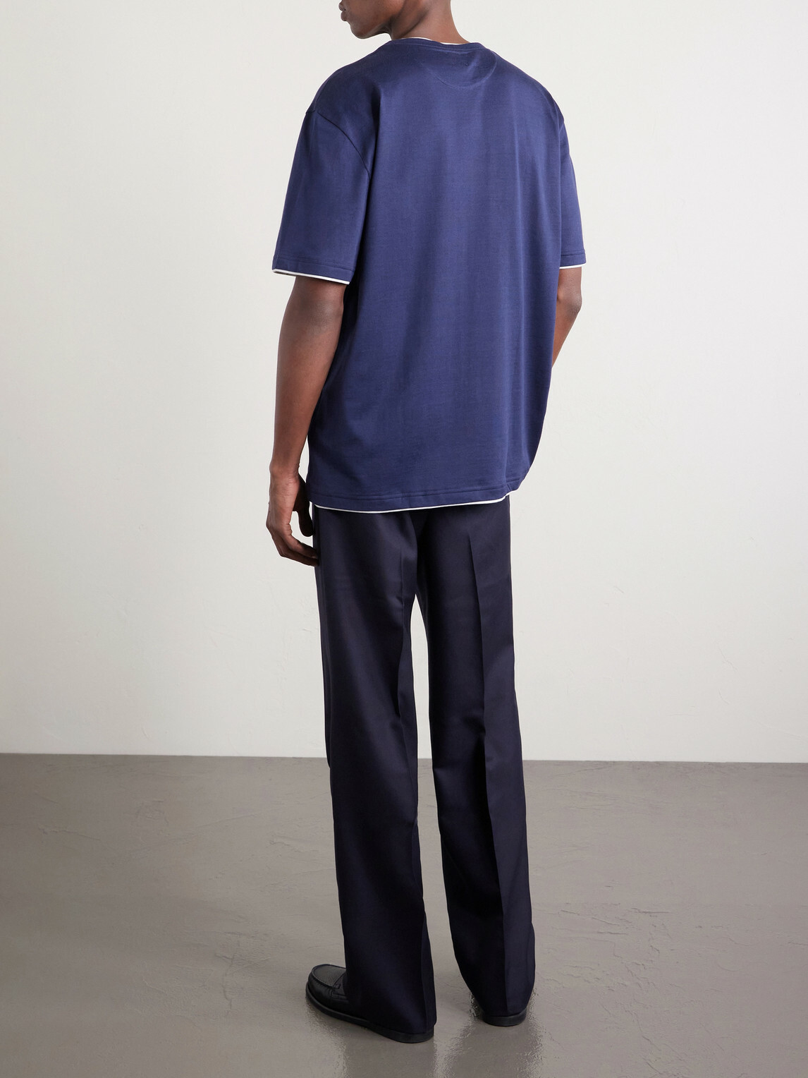 Eleventy - Giza Cotton-Jersey T-Shirt - Blue