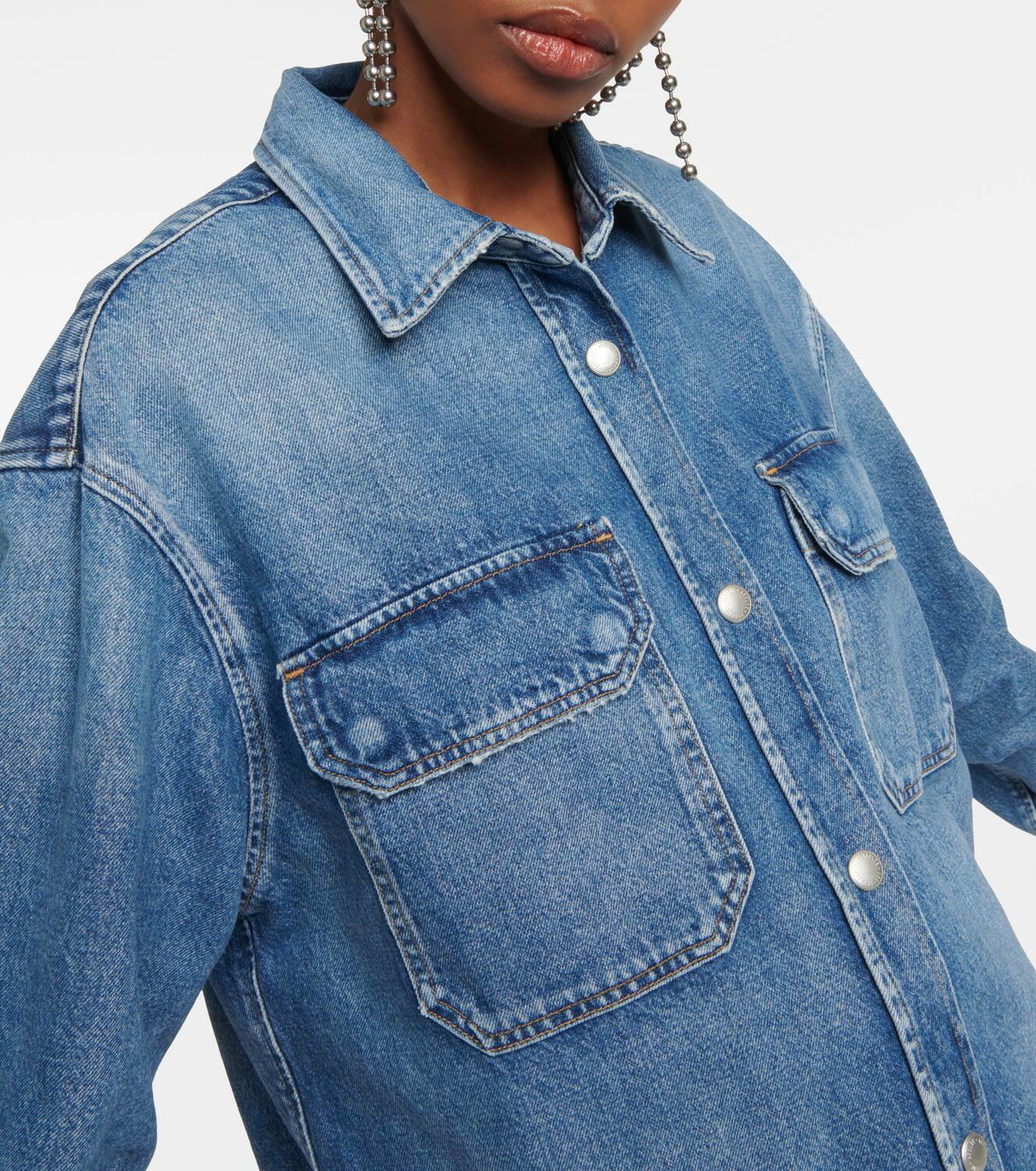 Agolde Camryn oversized denim shirt