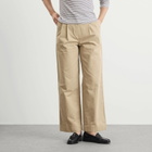 DUNST Women's Wide Chino Trousers in Beige
