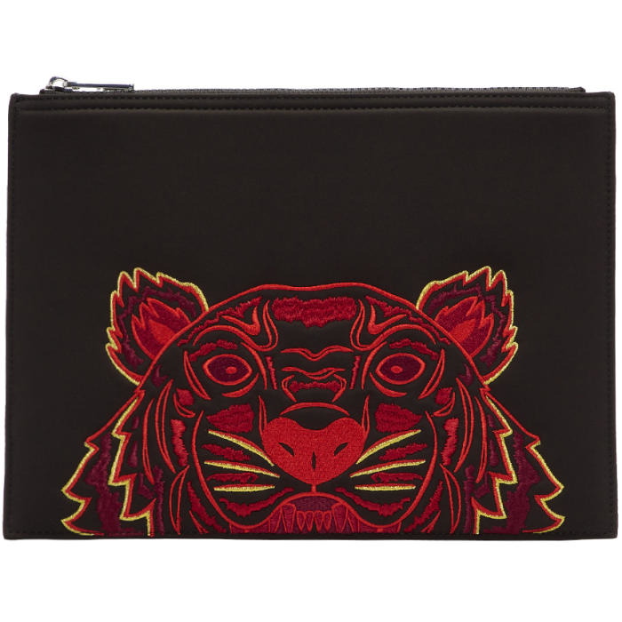 Photo: Kenzo Black Neoprene Chinese New Year Tiger Pouch