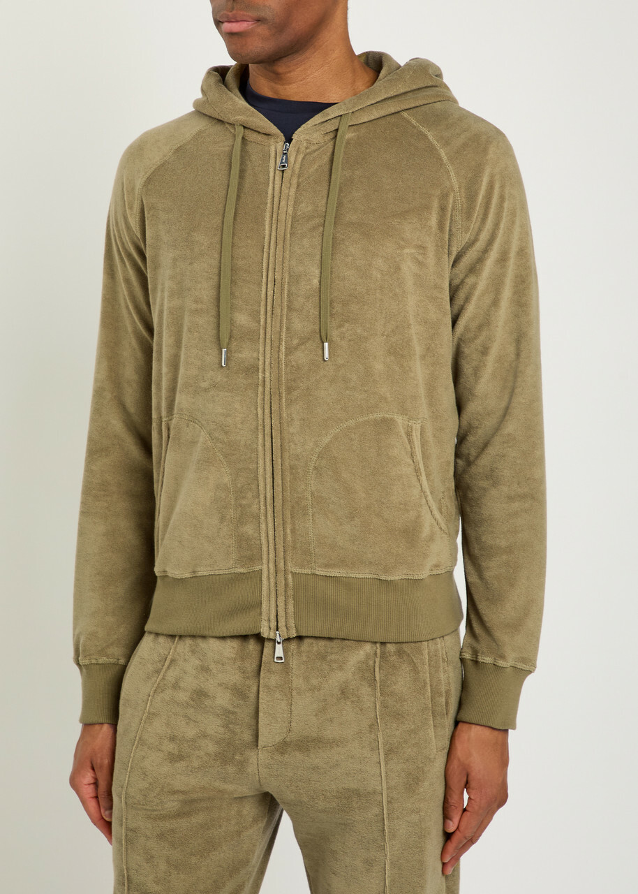 Aurélien Hooded Terry Jumper Khaki