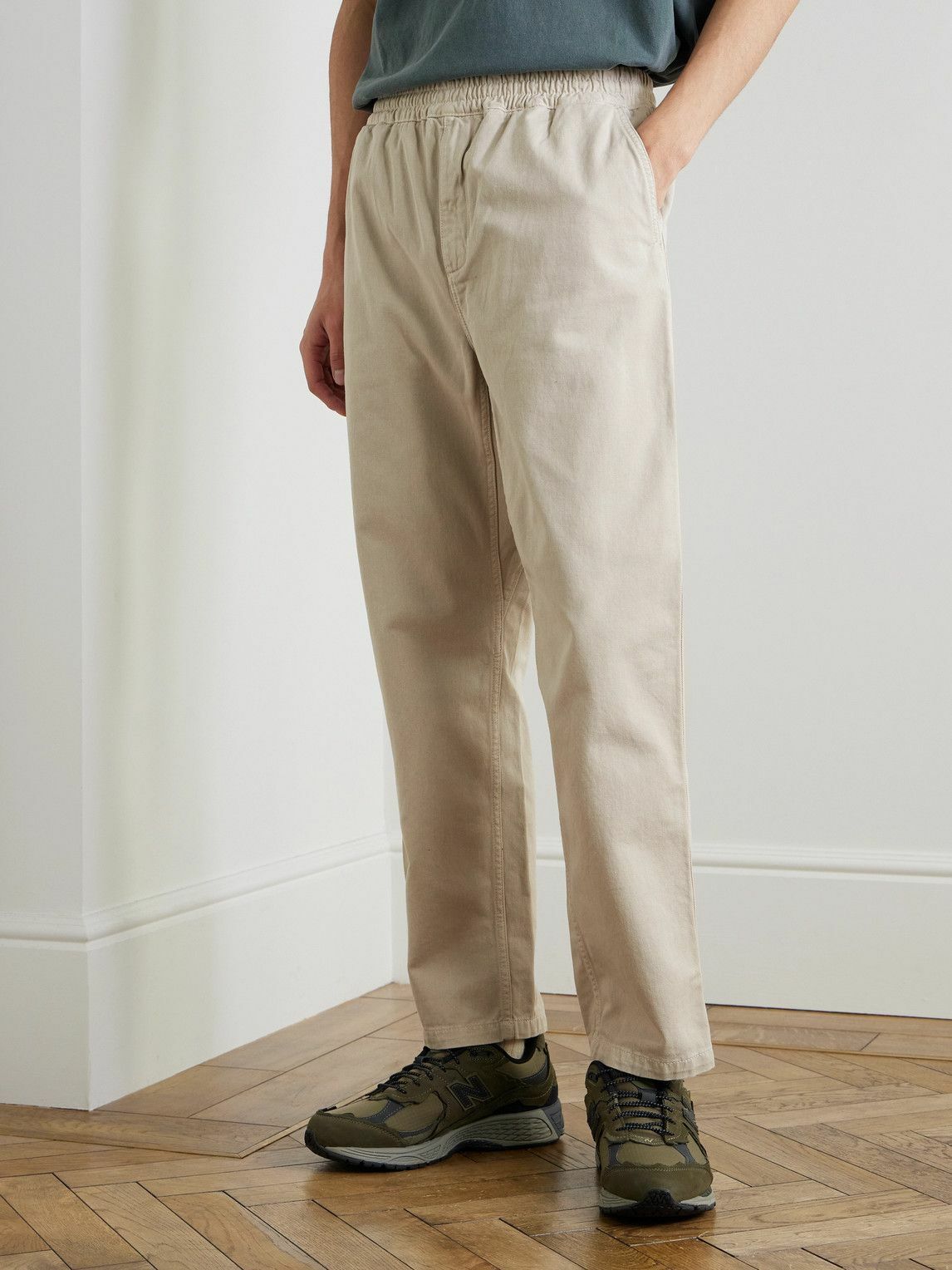 Carhartt WIP - Flint Straight-Leg Garment-Dyed Organic Cotton-Twill Trousers - Neutrals