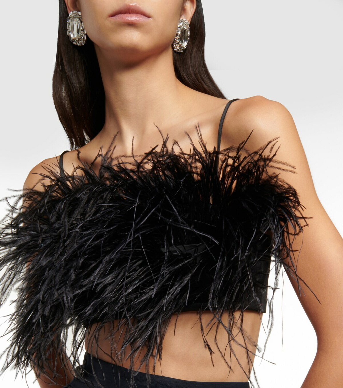Rasario Feather-embellished bralette