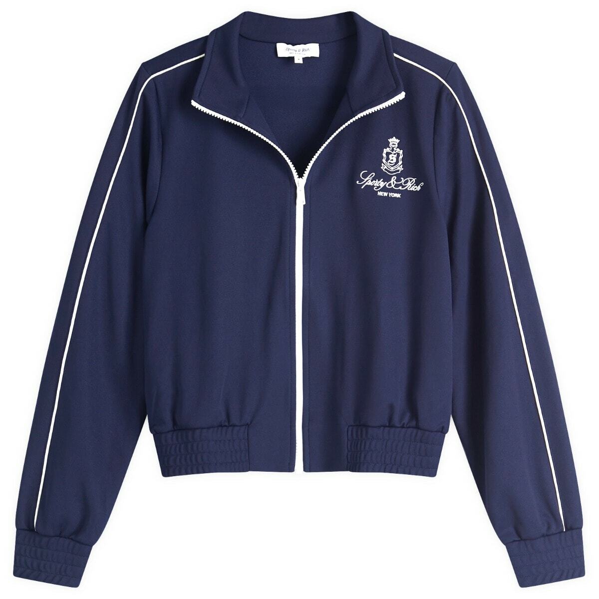 Sporty & Rich Women's Vendome Track Jacket in Navy White
