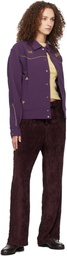 NEEDLES Burgundy Fringe String Lounge Pants