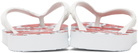 tao White & Red Graphic Flip Flops