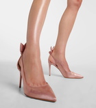 Aquazzura Bow Tie 85 metallic pumps