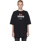 VETEMENTS SSENSE Exclusive Black I Love Paris T-Shirt