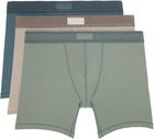 SKIMS Three-Pack Multicolor SKIMS Cotton 5 Boxer Briefs