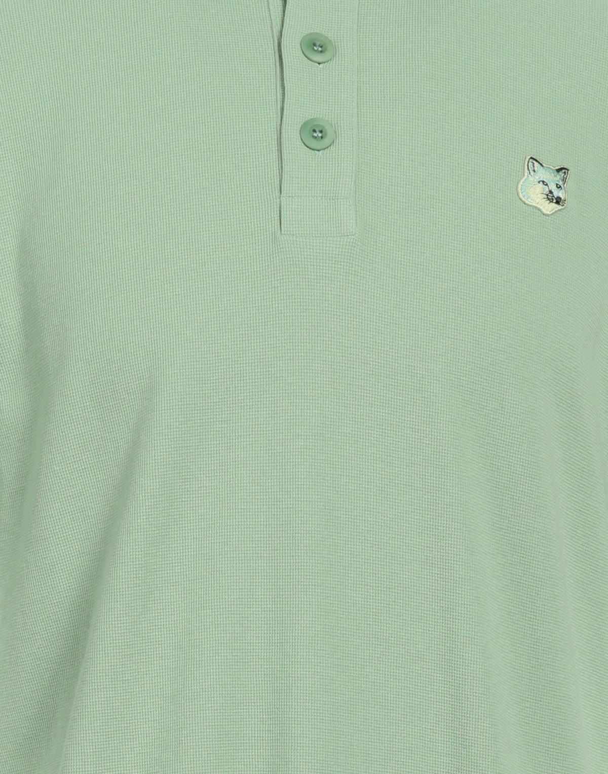 Maison Kitsuné Mens Polo shirt in Sage green