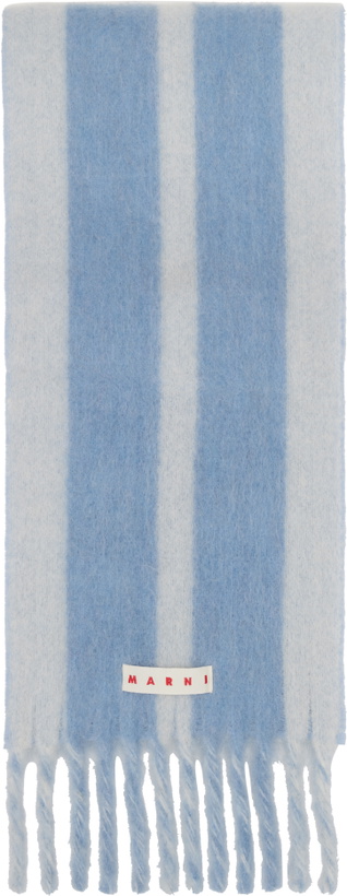 Photo: Marni Blue Striped Alpaca Scarf