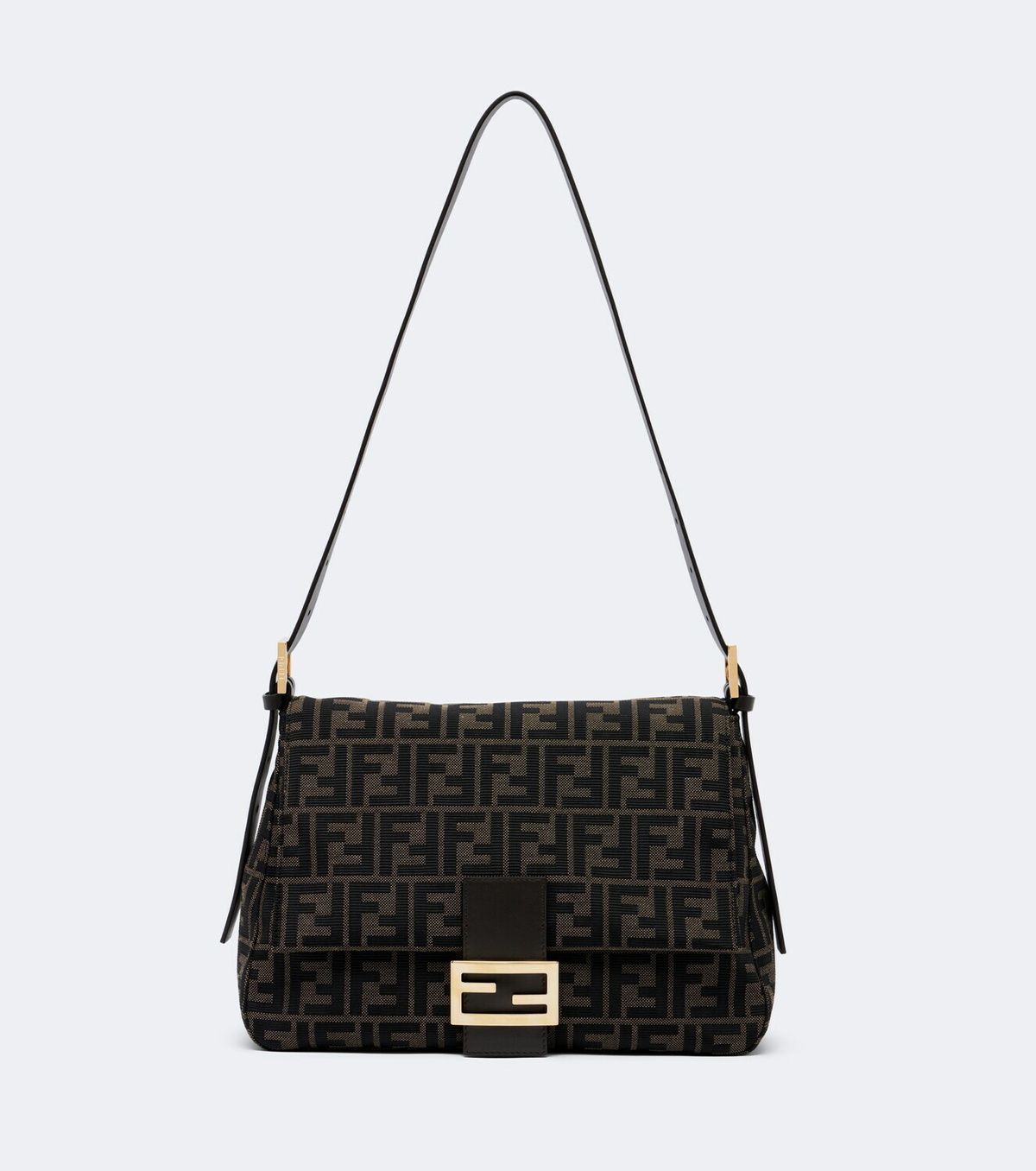 Fendi Baguette® Flap Medium FF Zucca canvas shoulder bag