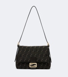 Fendi Baguette® Flap Medium FF Zucca canvas shoulder bag