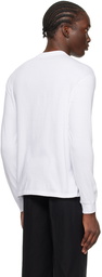 AURALEE White Seamless Long Sleeve T-Shirt