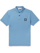 Stone Island - Logo-Appliquéd Cotton-Jersey Polo Shirt - Blue