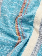 Monitaly - 50s Milano Camp-Collar Cotton-Jacquard Shirt - Blue