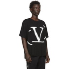 Valentino Black Deconstructed VLogo T-Shirt