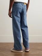 Small Talk - Straight-Leg Striped Jeans - Blue