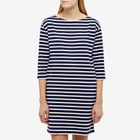 Armor-Lux Women's Stripe Dress in Seal/White
