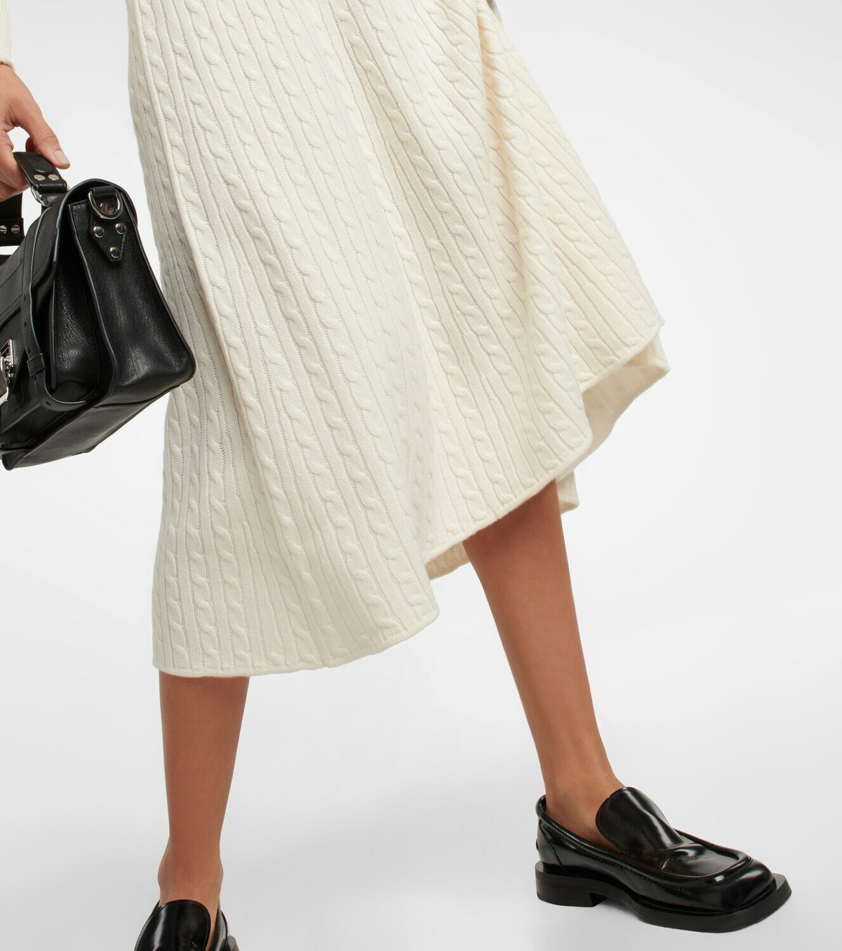 CO Ribbedknit cashmere skirt Coach