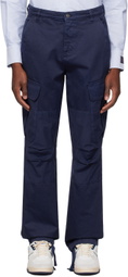 MSGM Blue Paneled Cargo Pants