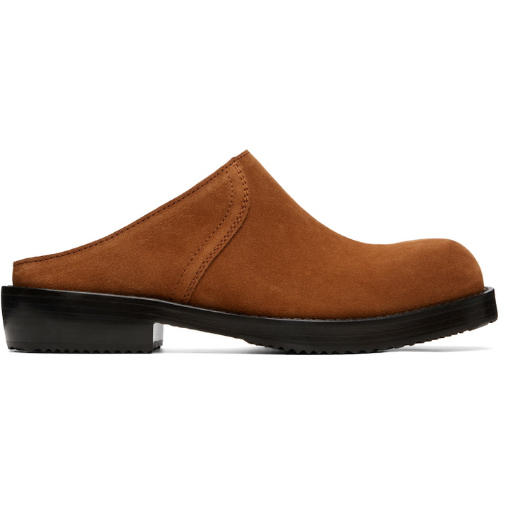 Photo: Dries Van Noten Tan Suede Clog Loafers
