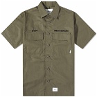 WTAPS Men's Buds Short Sleeve Shirt in Olive Drab