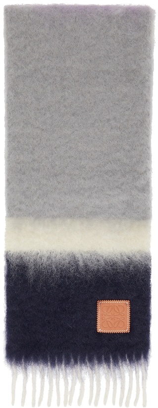 Photo: Loewe Multicolor Mohair Stripes Scarf