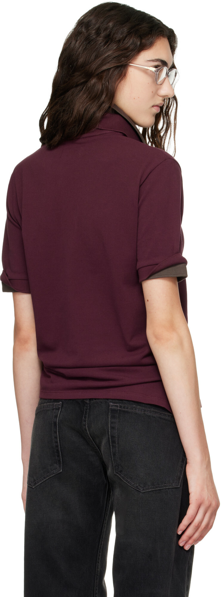 Raimundo Langlois Burgundy Layered Polo