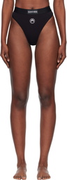 Marine Serre Black Moon Logo Stretched Jersey High-Waist Briefs