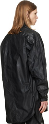Julius Black Coated Big Shirt